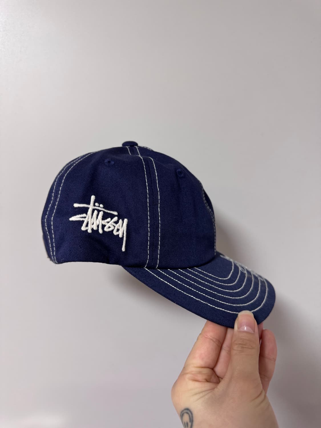 스투시 로우 스티치 볼캡 네이비 상품이미지4