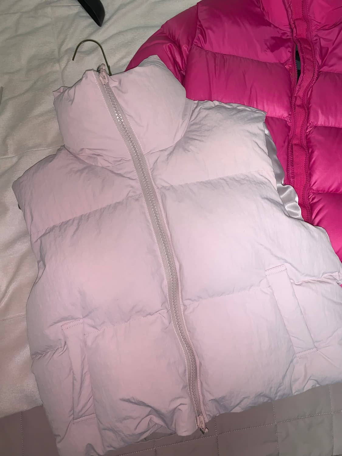 페일제이드 베이비핑크 패딩조끼 일브일본빈티지갸루모리 베이비메탈클럽포어링 상품이미지1