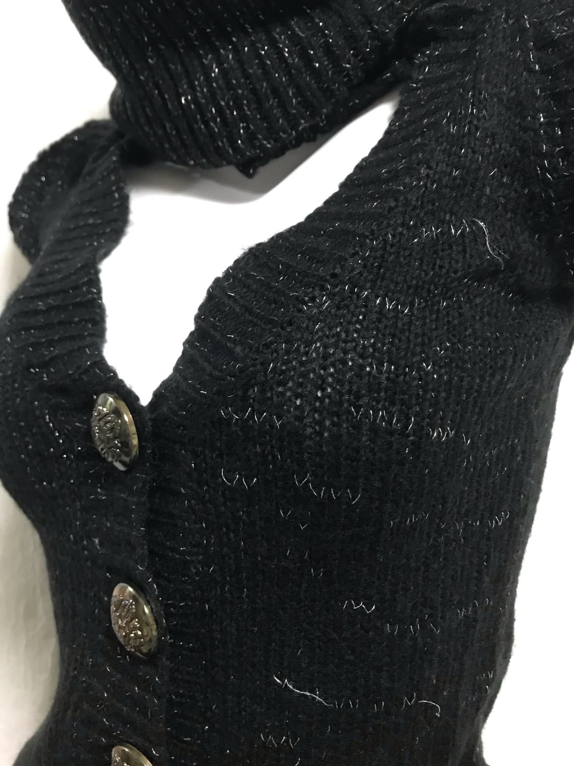 택포•빈티지 마즈 ma*rs 갸루 금장 하이넥 글리터 니트 원피스 탑 상품이미지6