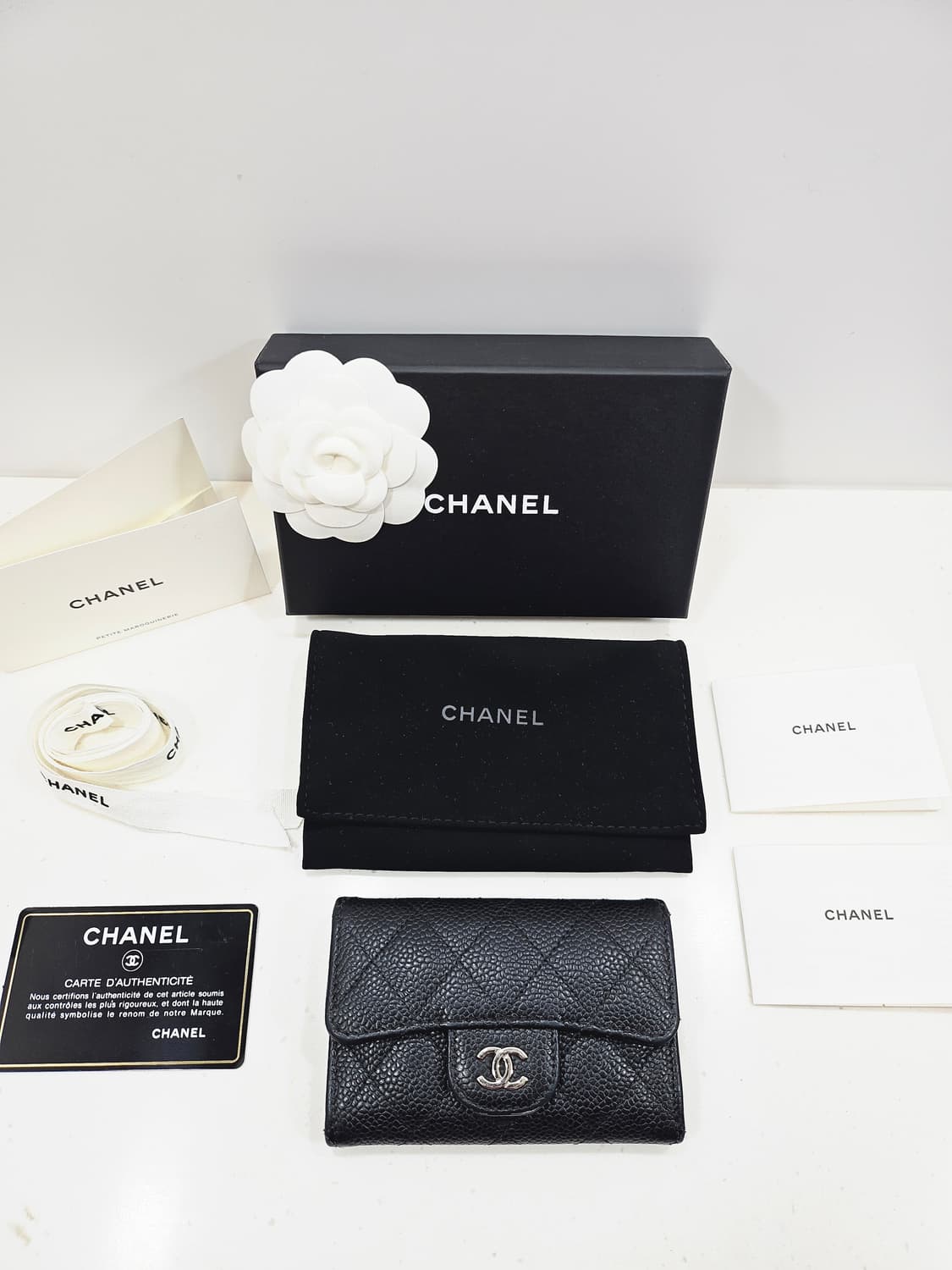 [정품] 샤넬 캐비어 클래식똑딱이 카드지갑 상품이미지1