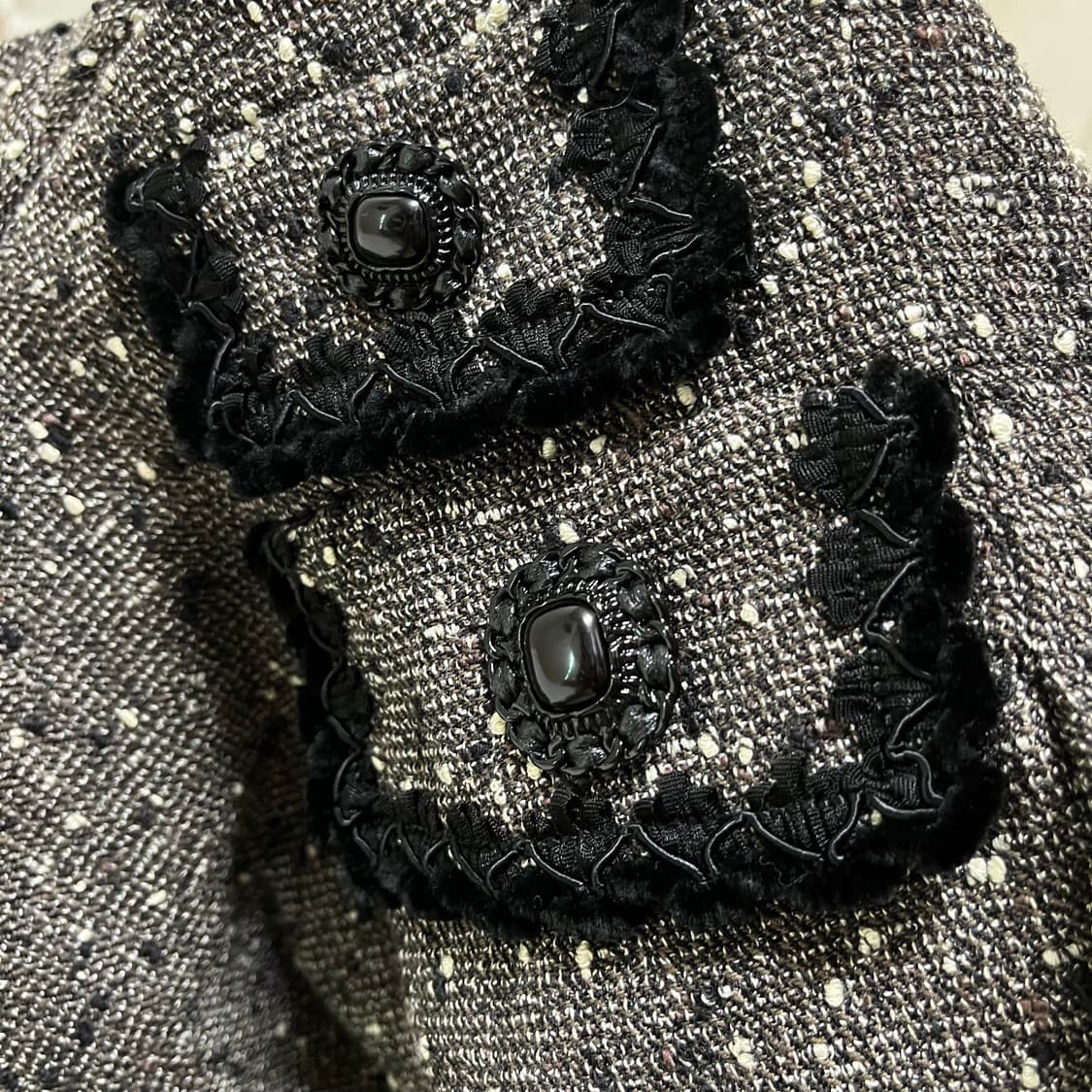 빈티지 ) 쿠키앤크림 트위드자켓 & 베스트  상품이미지7