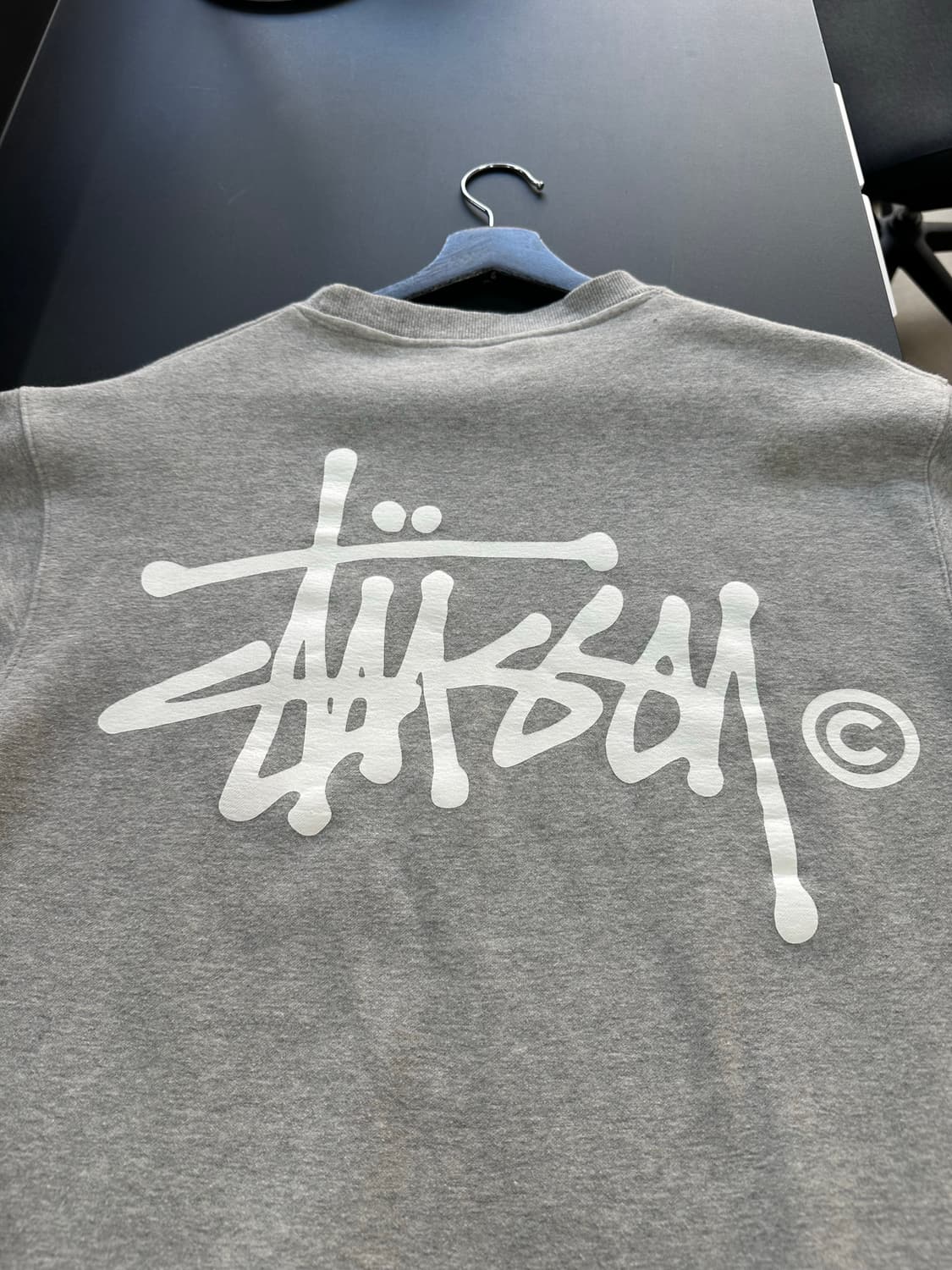 스투시 백로고 맨투맨 그레이 상품이미지6