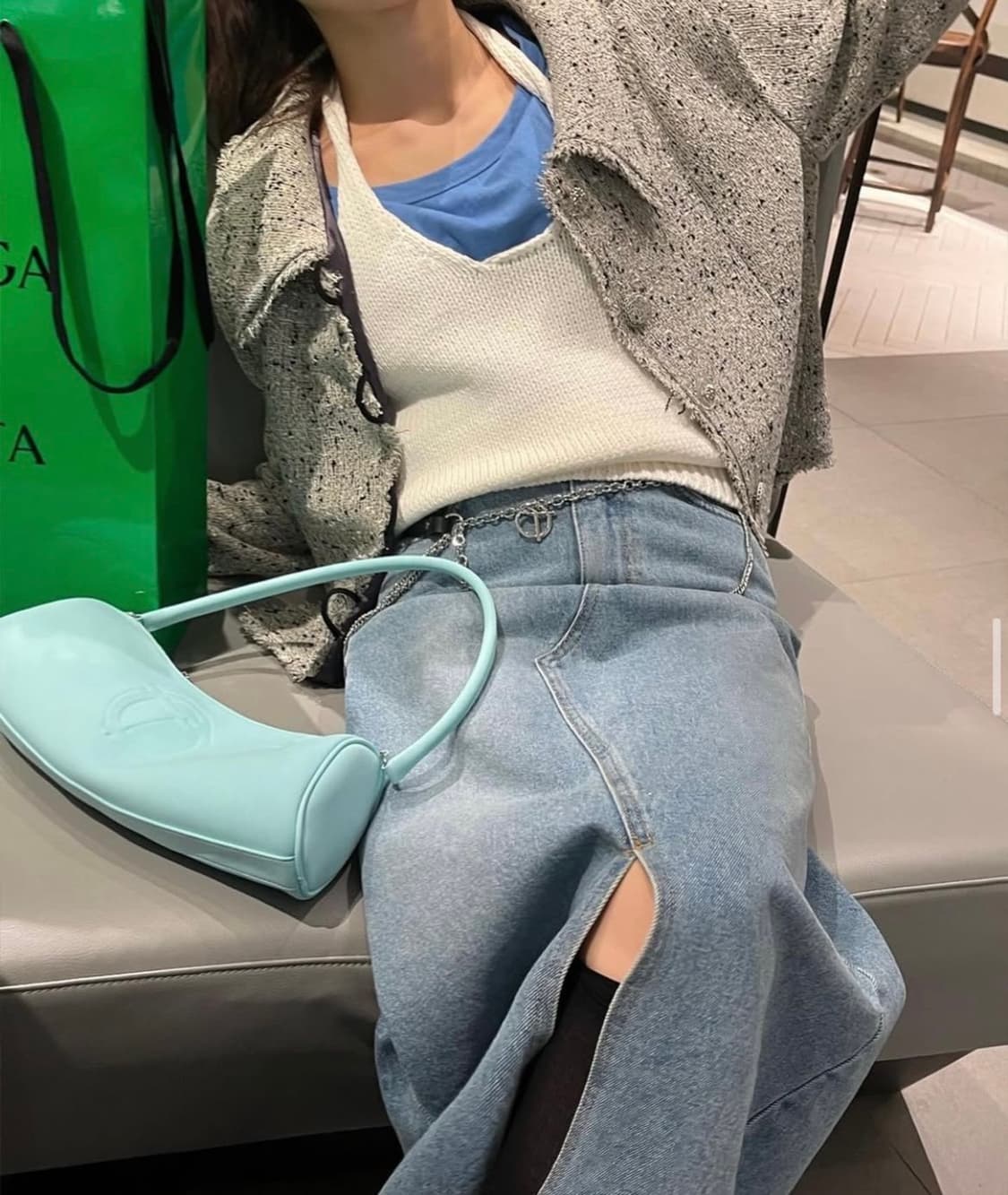 러브코드유 연청 데님 롱 스커트(맥시) 상품이미지4