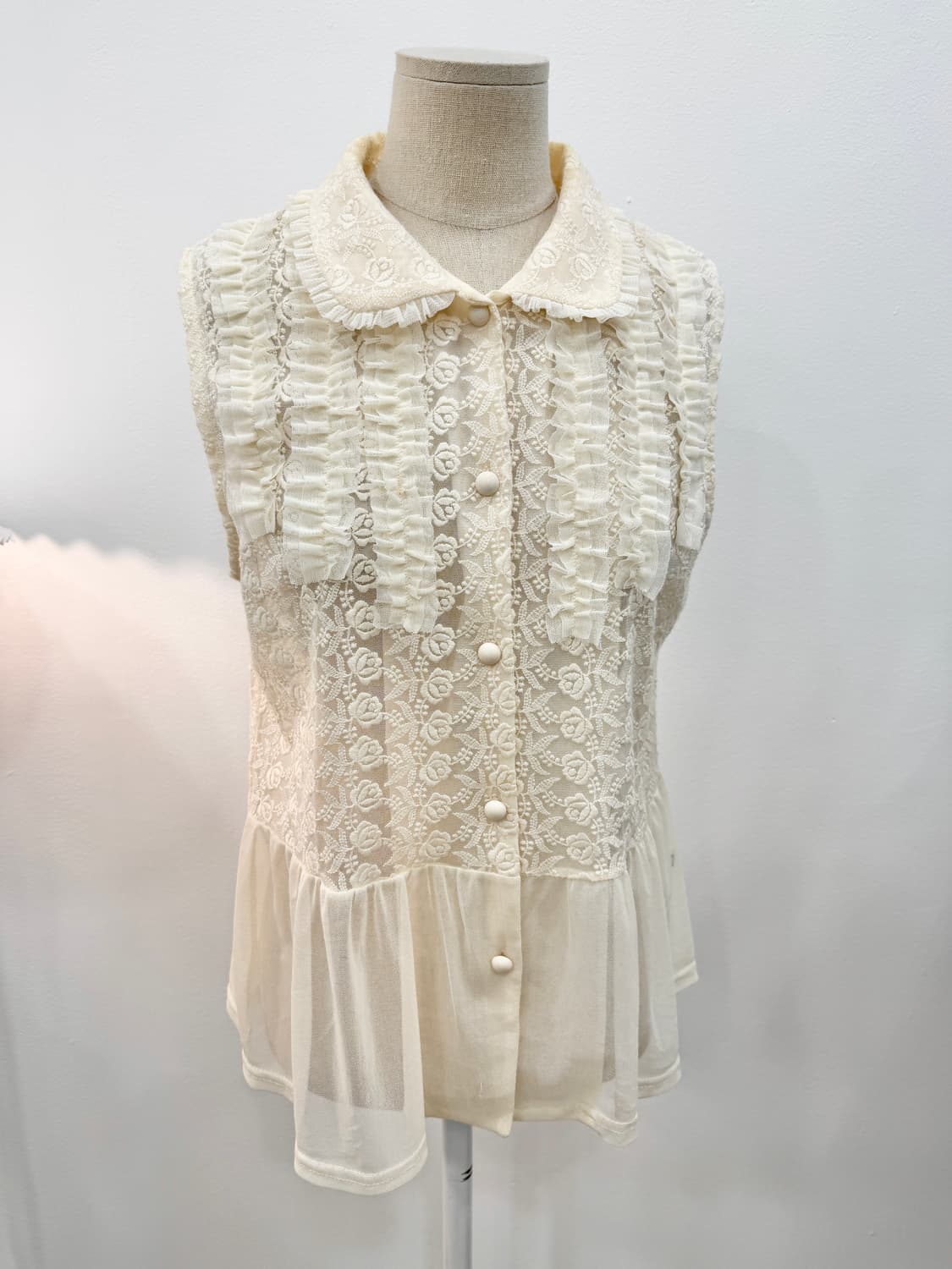 ivory frill lace blouse 상품이미지6