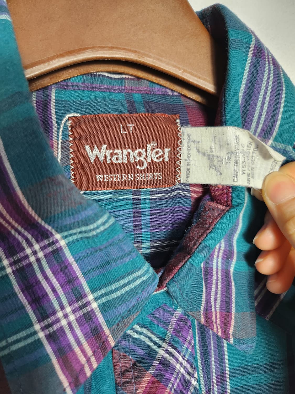 랭글러 웨스턴 체크 셔츠 상품이미지3