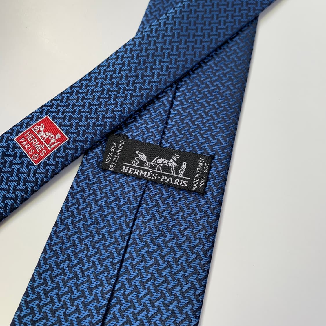 에르메스(HERMES) H로고 모노그램 명품넥타이 A-A+등급 8cm 상품이미지7