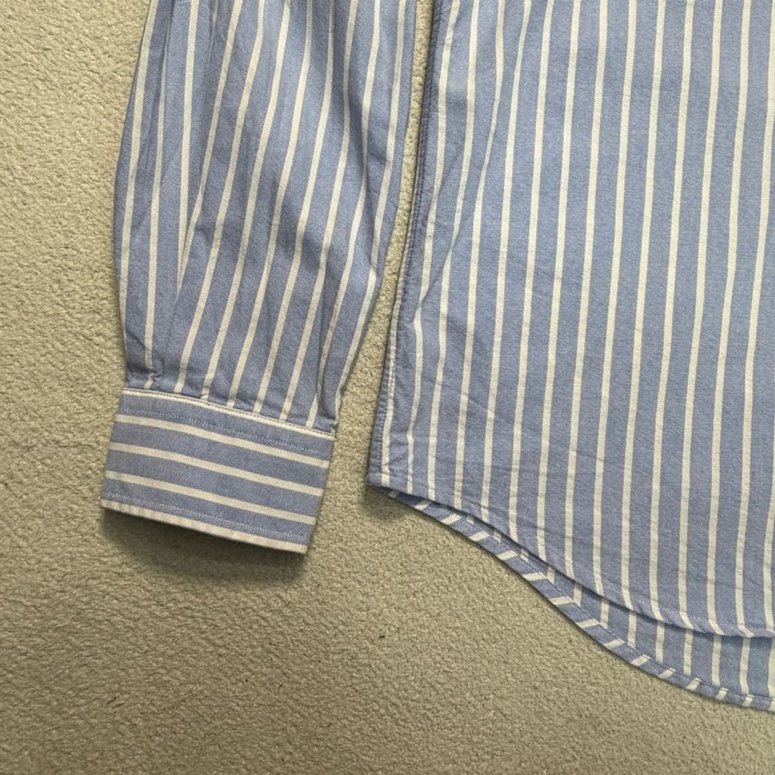 폴로 랄프로렌 옥스퍼드 스트라이프 셔츠 화이트&블루 S 상품이미지5