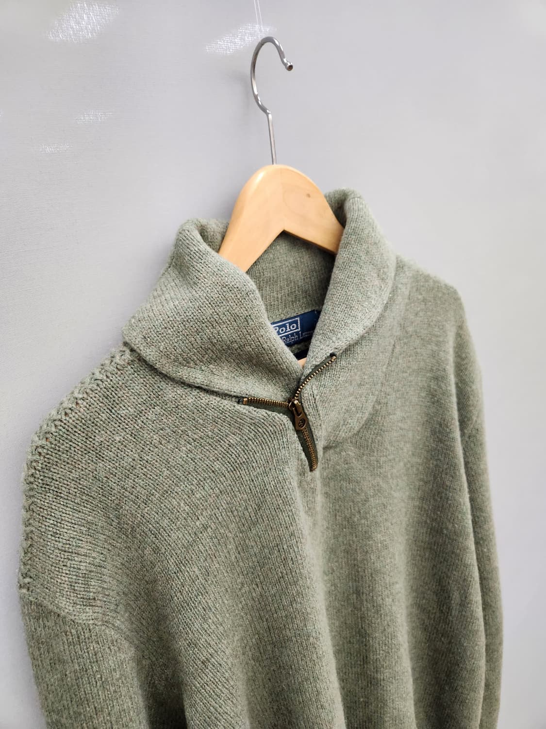 폴로 랄프로렌 하프넥 니트 그린 상품이미지4