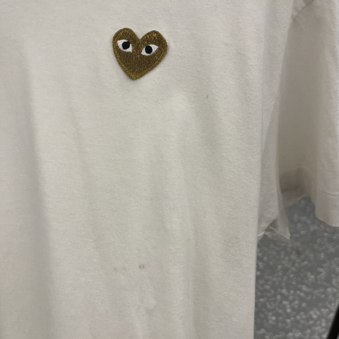 꼼데가르송 빈티지 캐주얼 골드하트와펜 반팔티 L C10998 상품이미지7