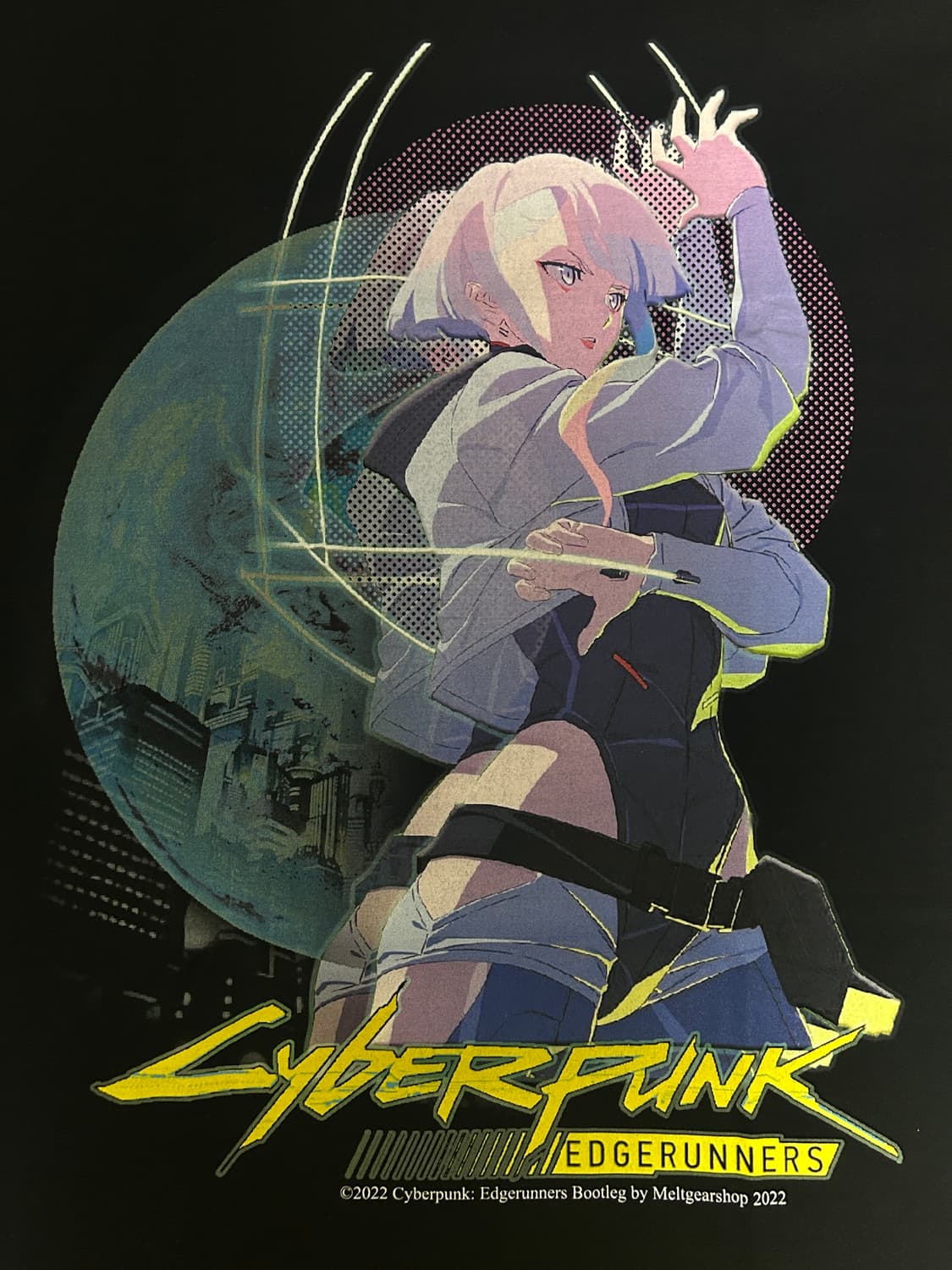 사이버펑크 엣지러너 부틀렉 애니메이션 티셔츠 상품이미지2