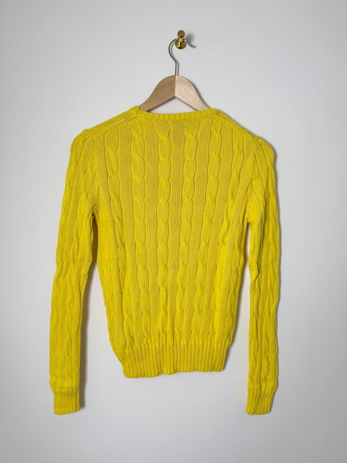 폴로 여성 케이블 니트 옐로QR 상품이미지5