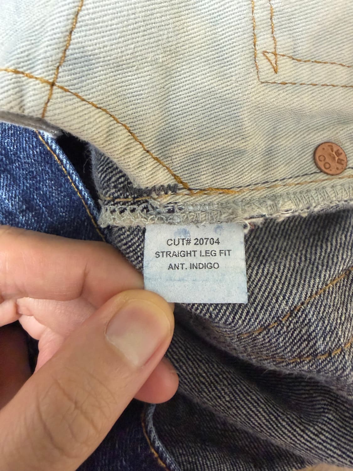 [34x32] RRL 셀비지 스트레이트 데님 made in usa 상품이미지8