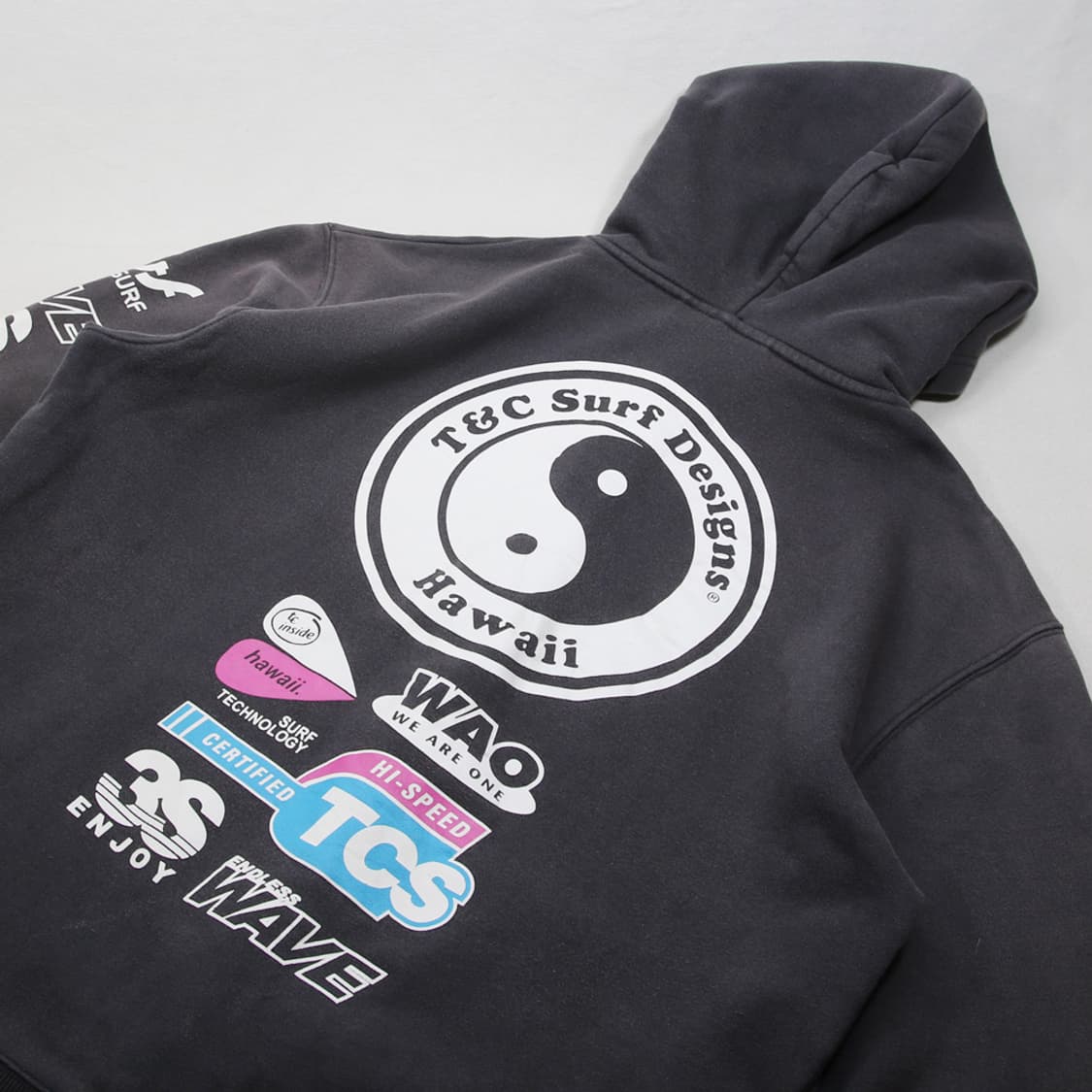 (착용컷) T&C SURF DESIGNS 프린팅 후드 집업 (남성용 M) 상품이미지9