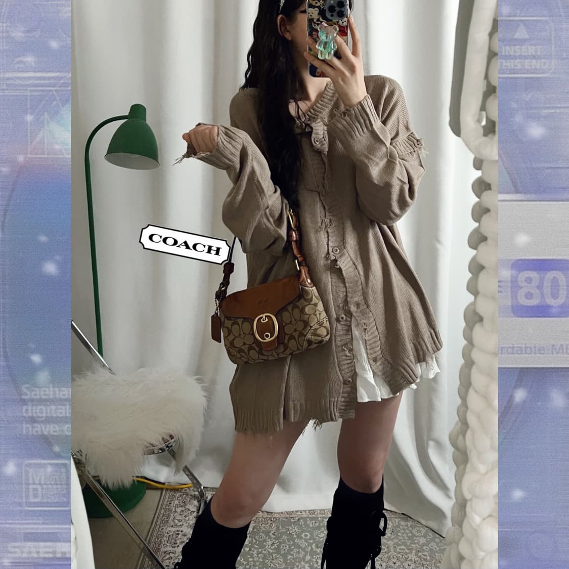 코치 브라운 미니 숄더백 상품이미지2