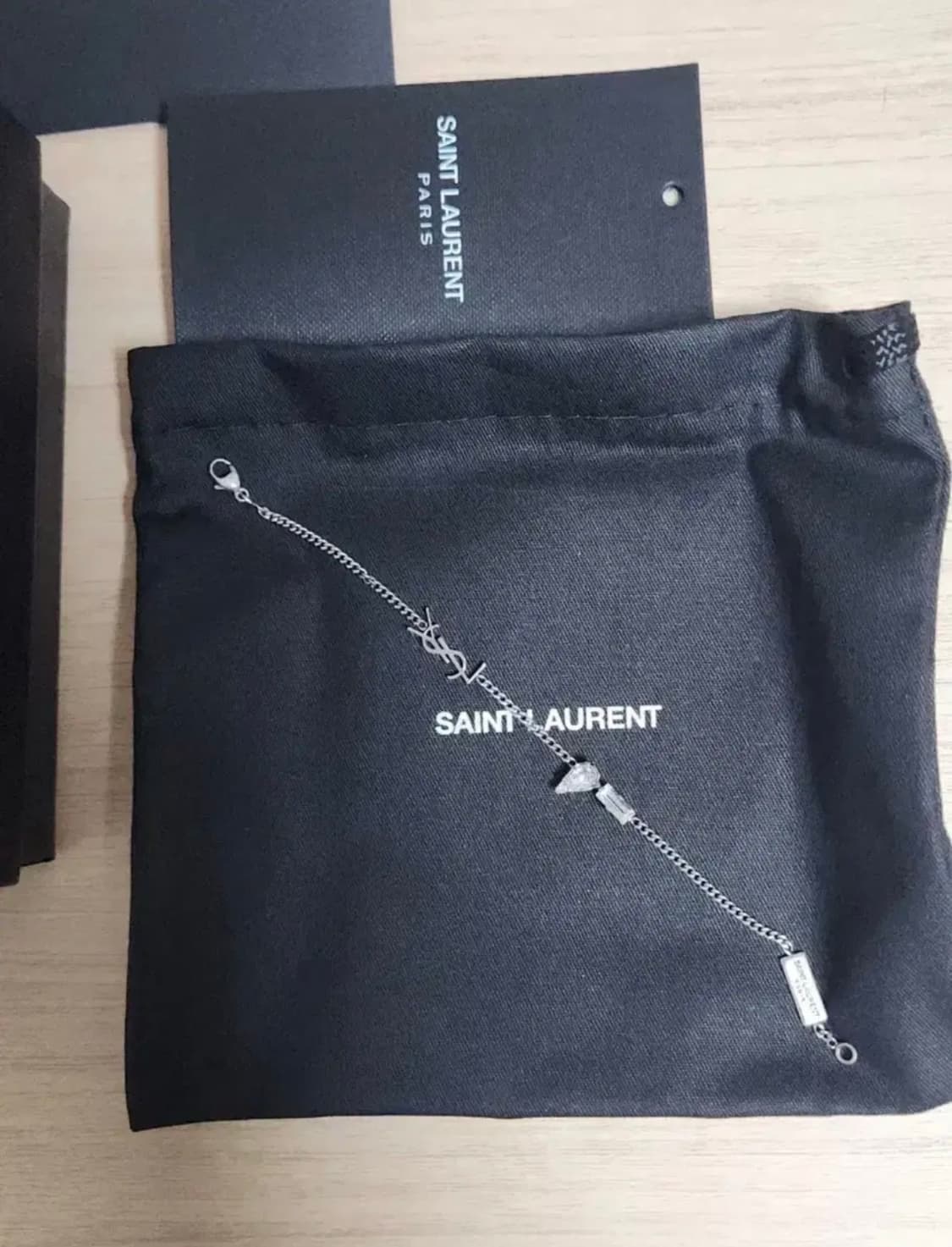 새상품 풀박스 정품 생로랑 실버 팔찌 상품이미지3