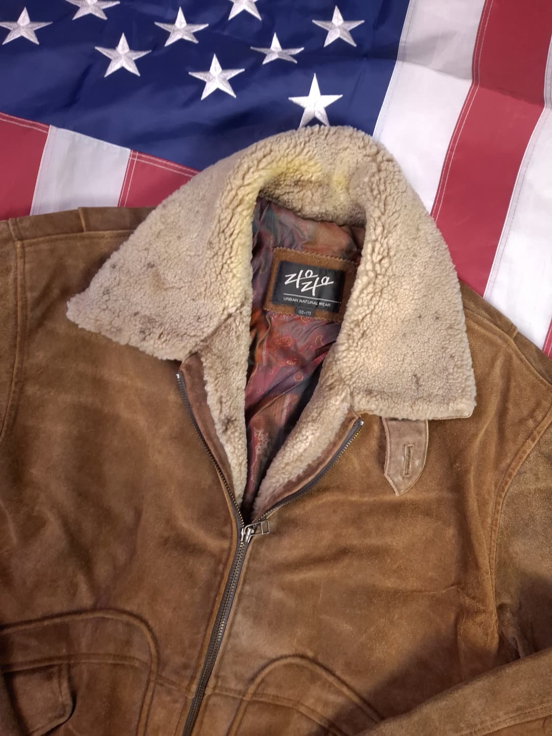 Qqq90's 국내산 리얼스웨이드 라이더자켓 상품이미지2