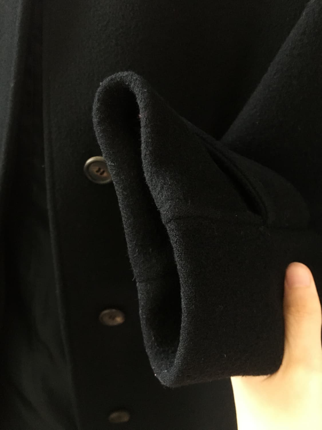 파사드패턴 캐시미어 발마칸 코트 블랙 s 상품이미지4