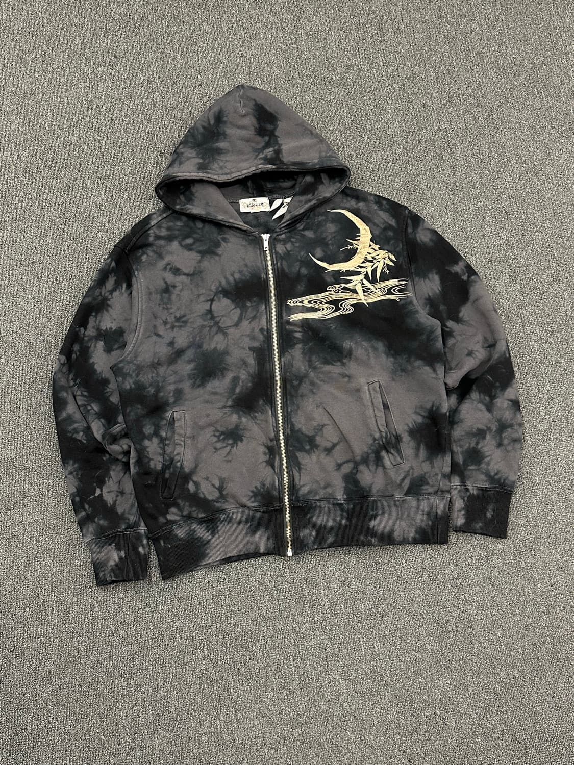 XL)카라쿠리 타마시 빈티지 오리엔탈 타이거 자수 후드집업 상품이미지5