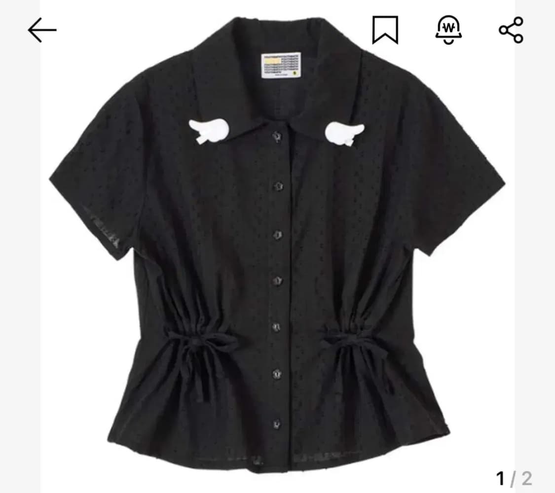 유쓰배쓰 YB X Oliwa Wing Pin Tie Waist Shirt 상품이미지1