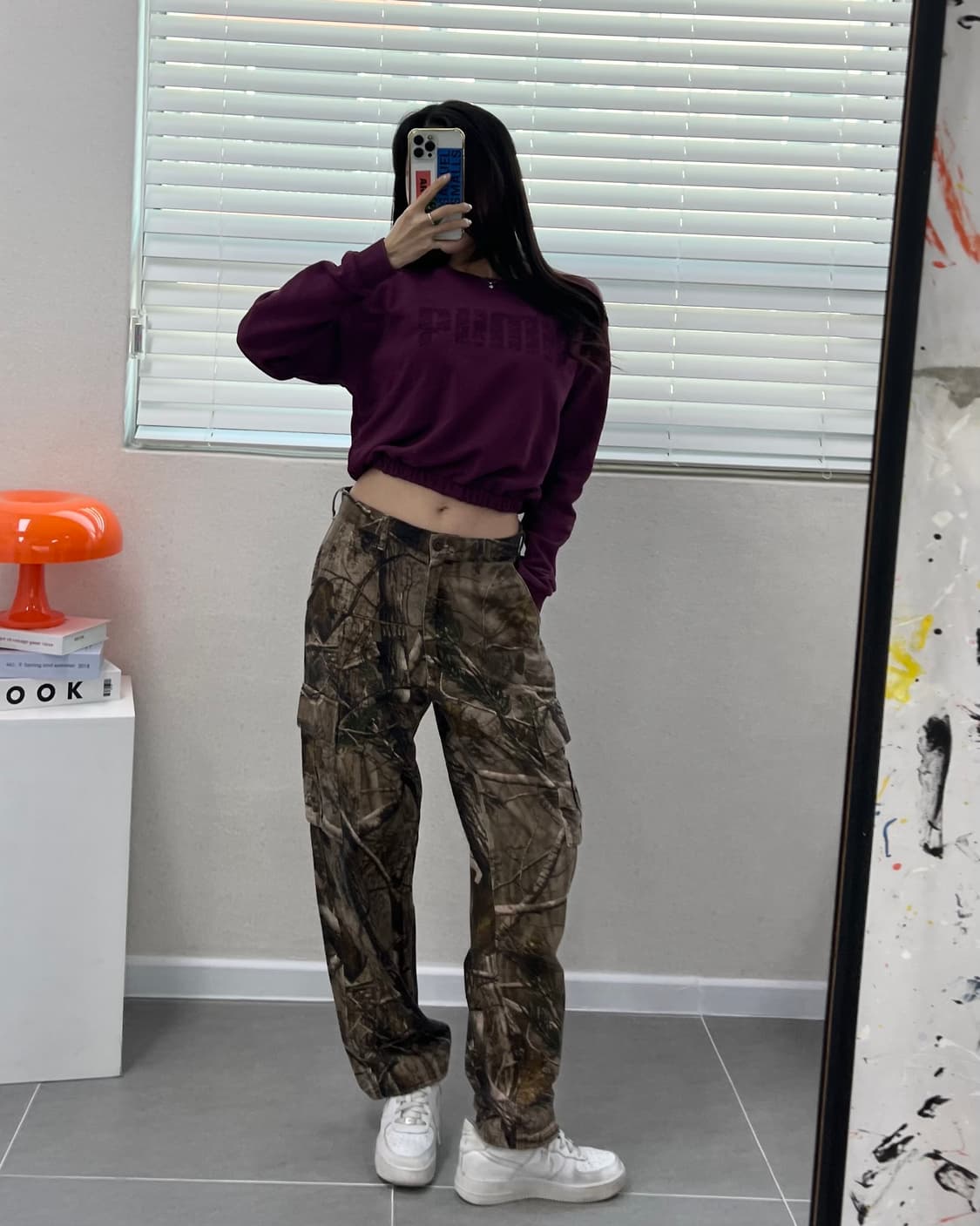 (WOMEN)퓨마 크롭 맨투맨-M1747 상품이미지6