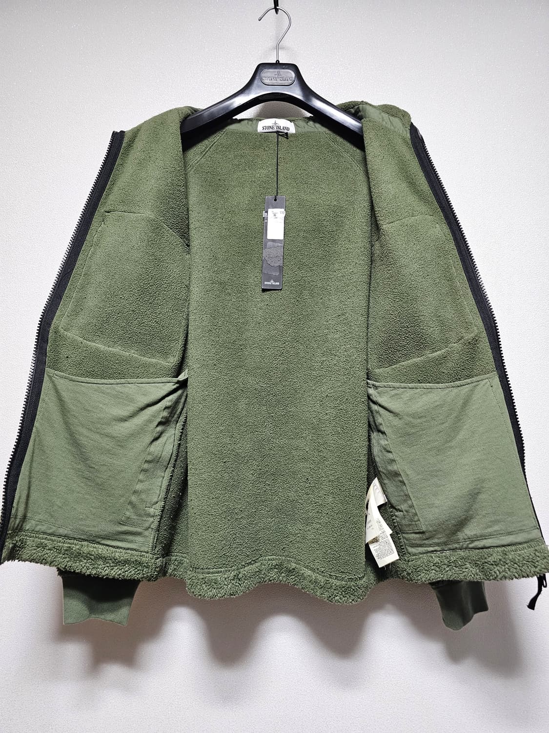 스톤아일랜드 양털 후리스 후드 집업 자켓 상품이미지6