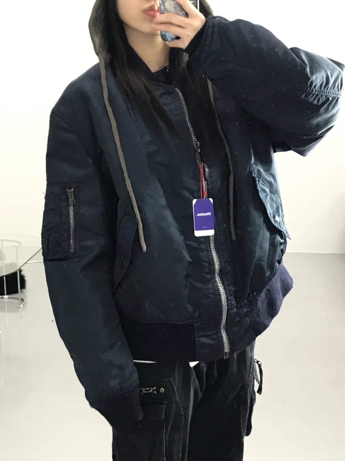 90's 네이비 알파인더스트리 MA-1 상품이미지3