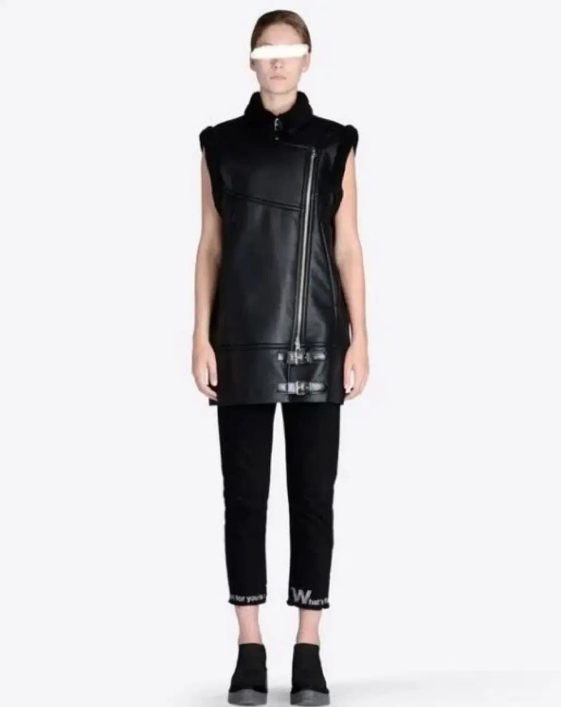 MM6 메종마르지엘라  에코무스탕 지퍼 베스트 42사이즈 상품이미지1