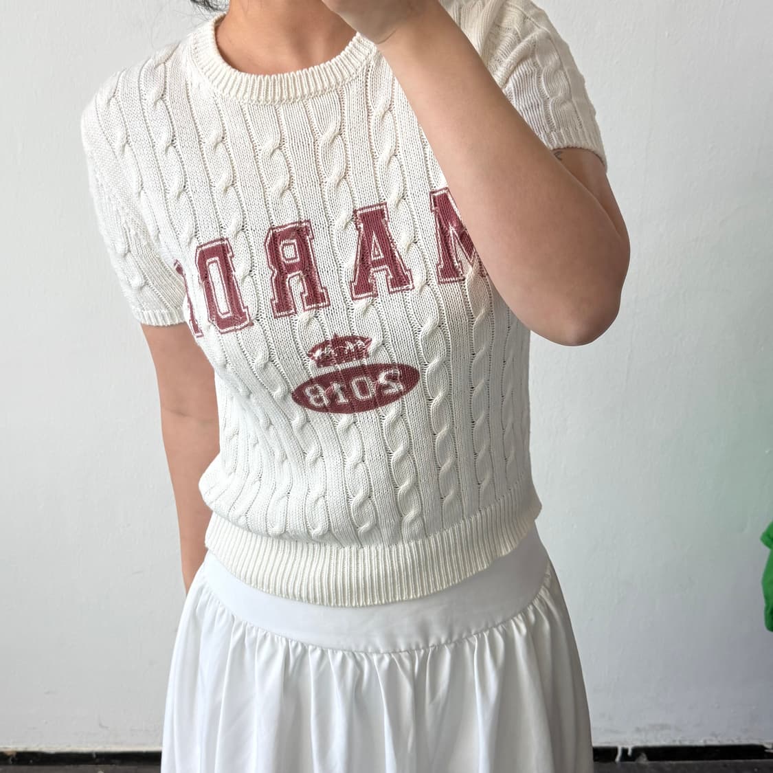 마르디메크르디 화이트 니트 상품이미지1