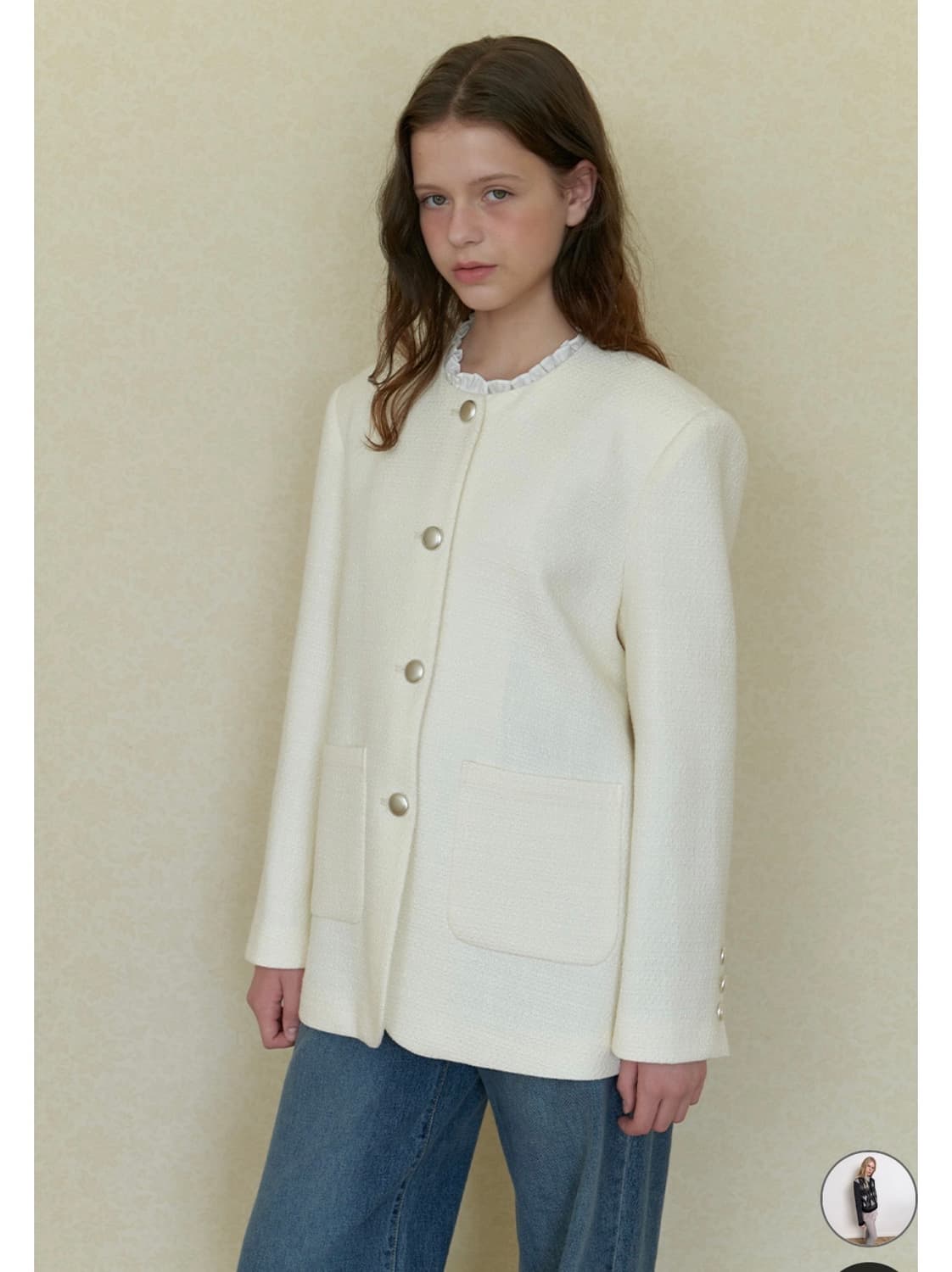 AMONG 어몽 OVER-FIT TWEED JACKET 상품이미지2