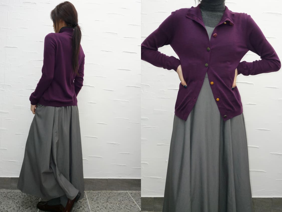 Buttons detail purple cardigan 상품이미지2