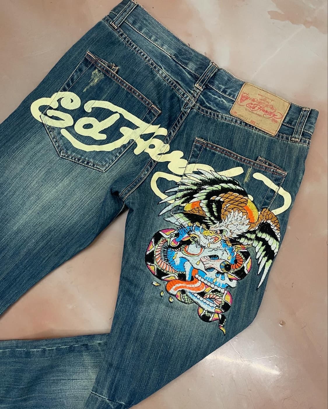 Ed Hardy washing denim back point Pants 상품이미지3