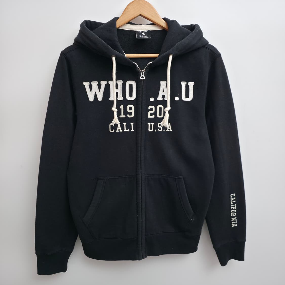 [L] WHO.A.U 후아유 블랙 후드집업 상품이미지1