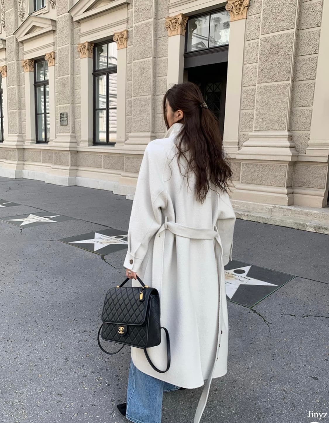 프영띵 포스터 하이넥 알파카 핸드메이드코트 정가34 상품이미지5