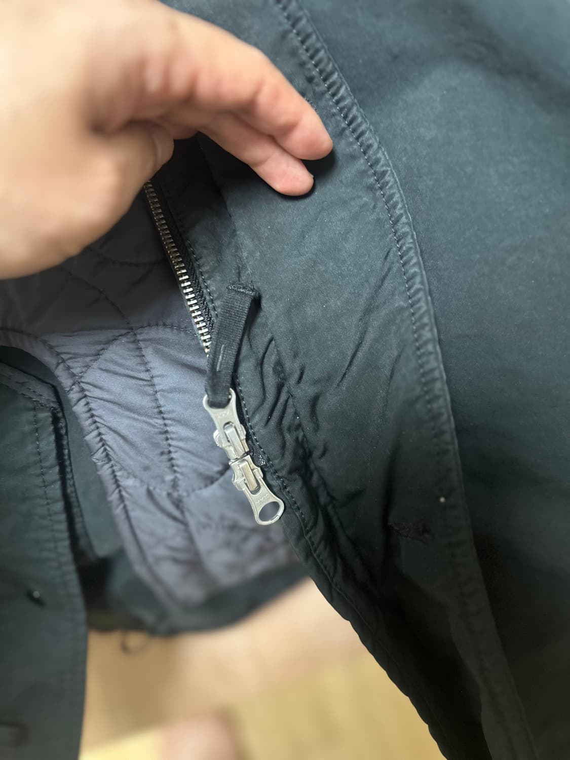 스톤아일랜드 블랙 코트 771570549 V0029  XL 실측기재 상품이미지8