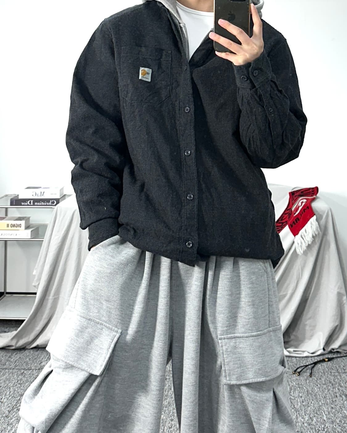 칼하트 FR 블랙 데님 워크셔츠 L 상품이미지3