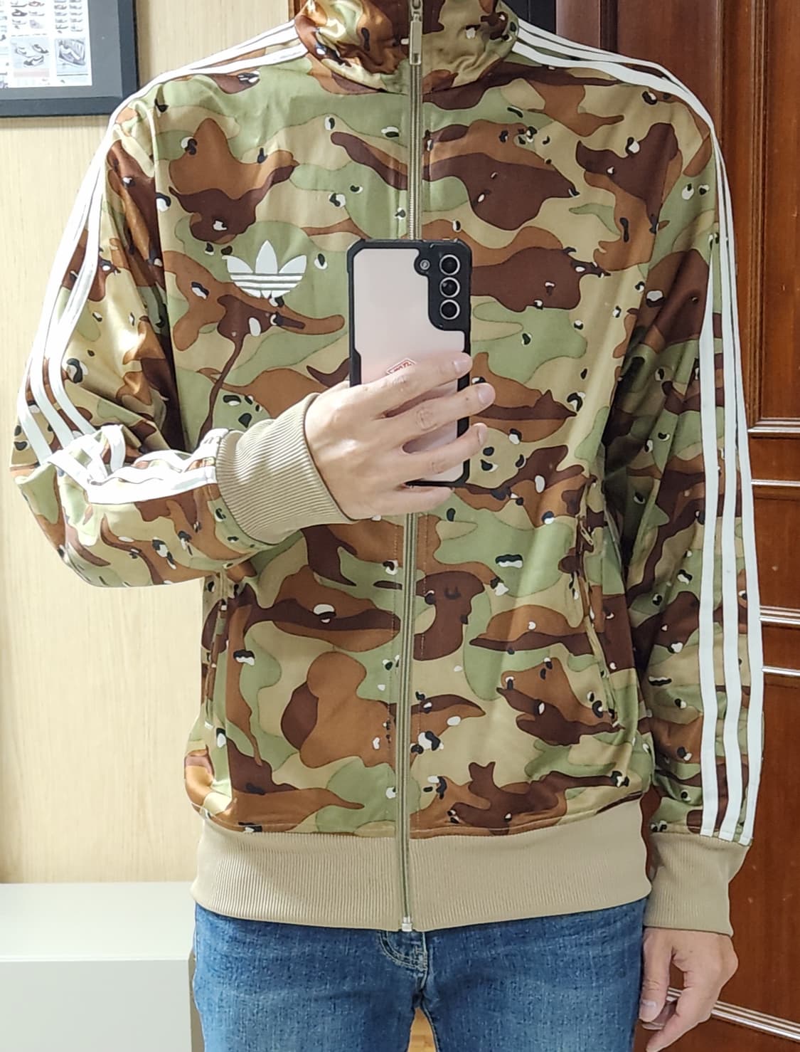 (착샷) 아디다스 파이어버드 져지 트랙탑 카모 밀리터리  상품이미지9