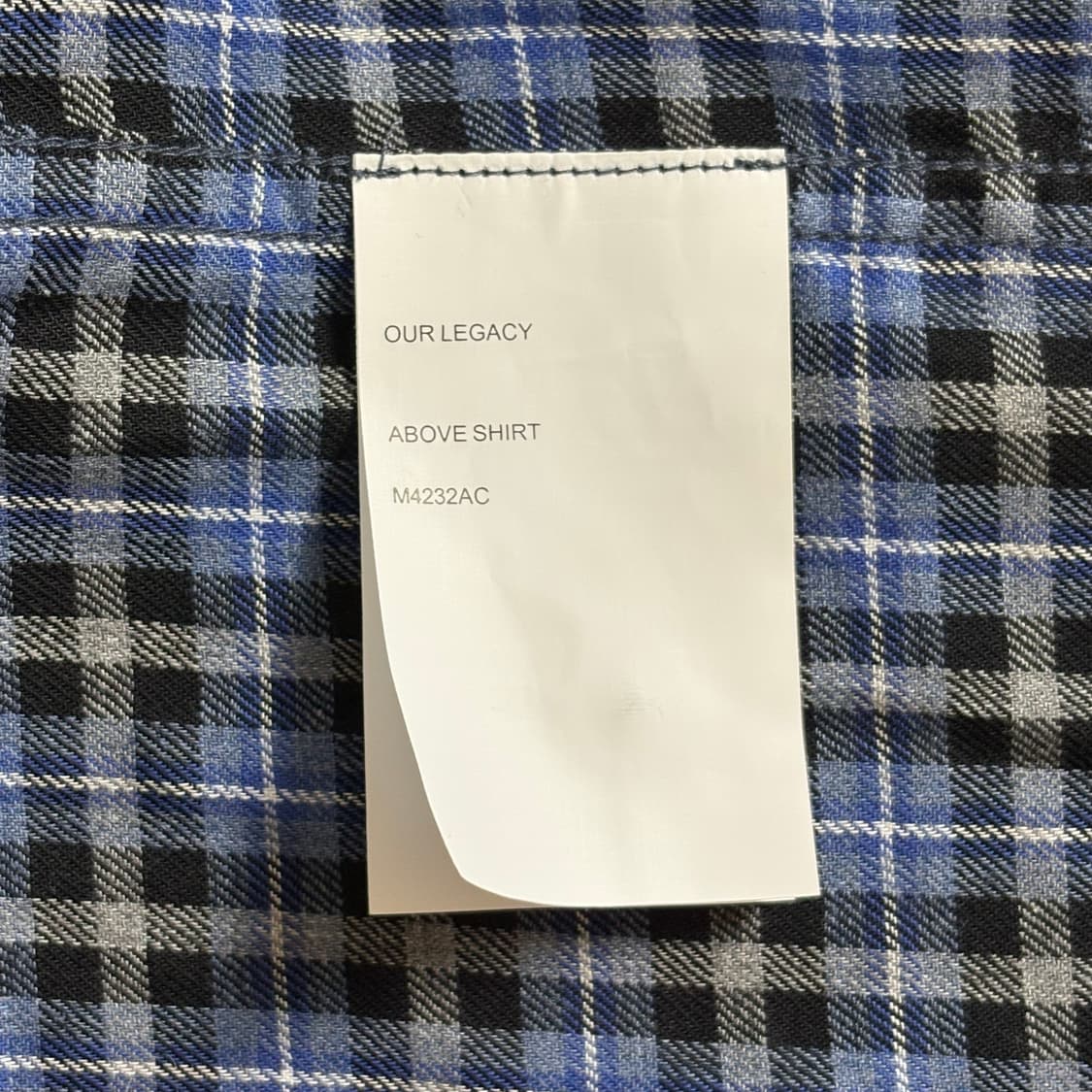 Our Legacy Above Shirt Cantrell Check 상품이미지5