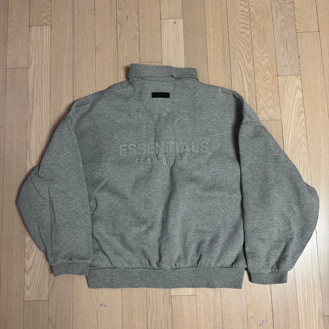 에센셜 롱슬리브 폴로 다크 헤더 오트밀 L 상품이미지1