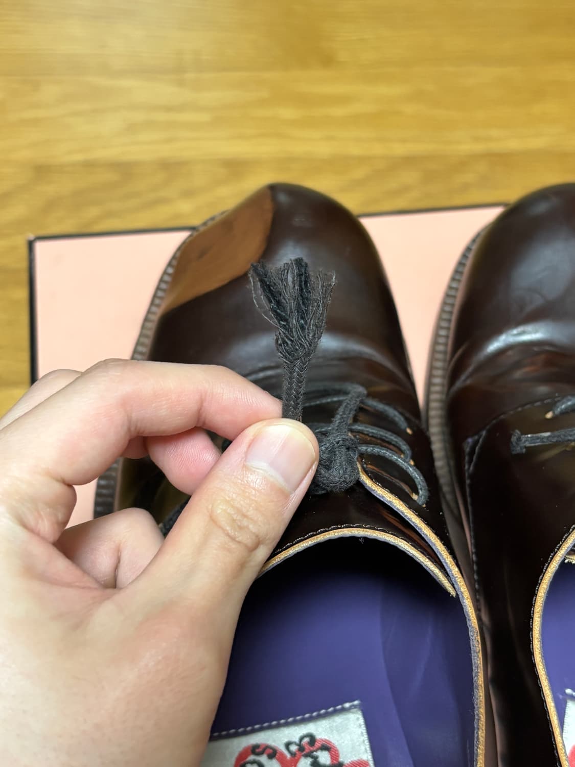 [40] 아크네 스튜디오 레더 더비 슈즈 (브라운) 상품이미지5