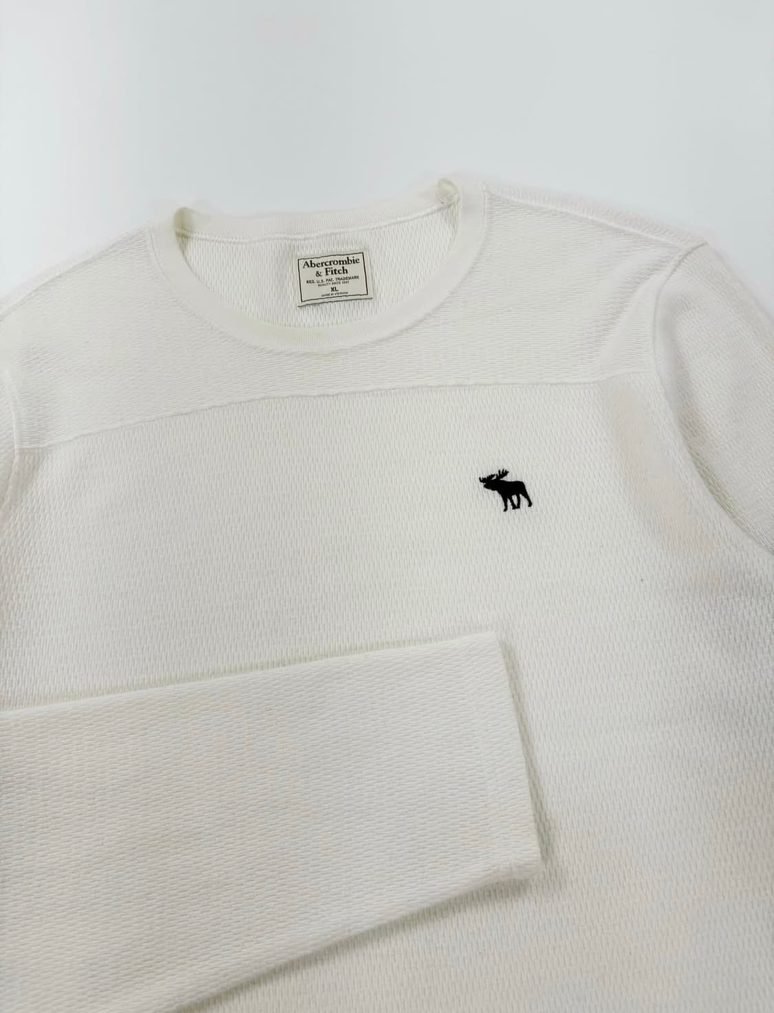 아베크롬비 크림 아이보리 와플 니트   상품이미지2