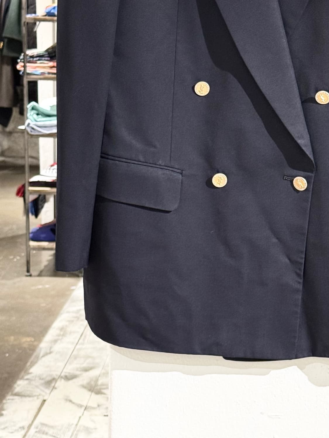 이브생로랑 네이비 더블 브레스티드 블레이저 상품이미지5