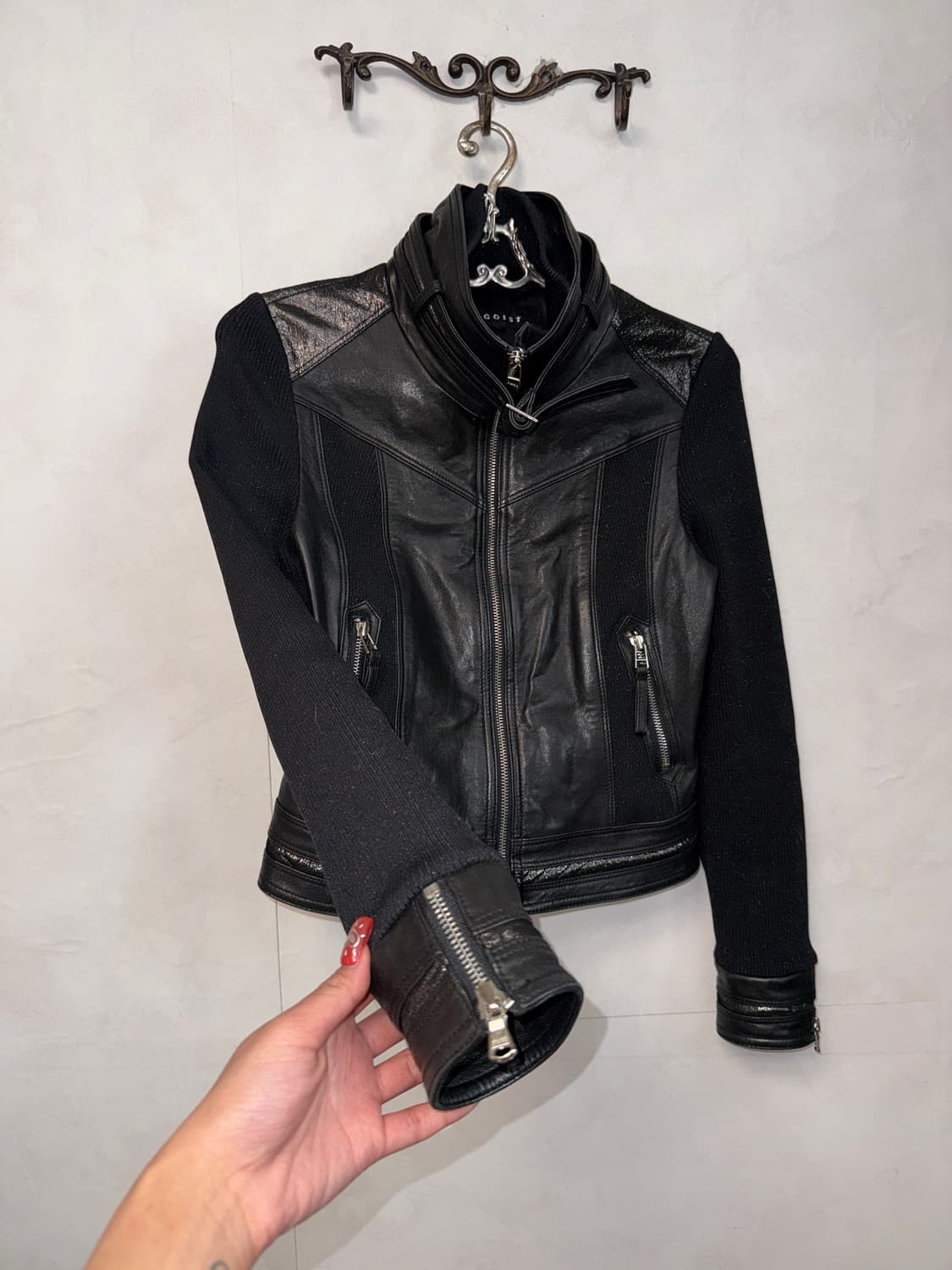 EGOIST black lamb&pig skin double jacket 상품이미지3