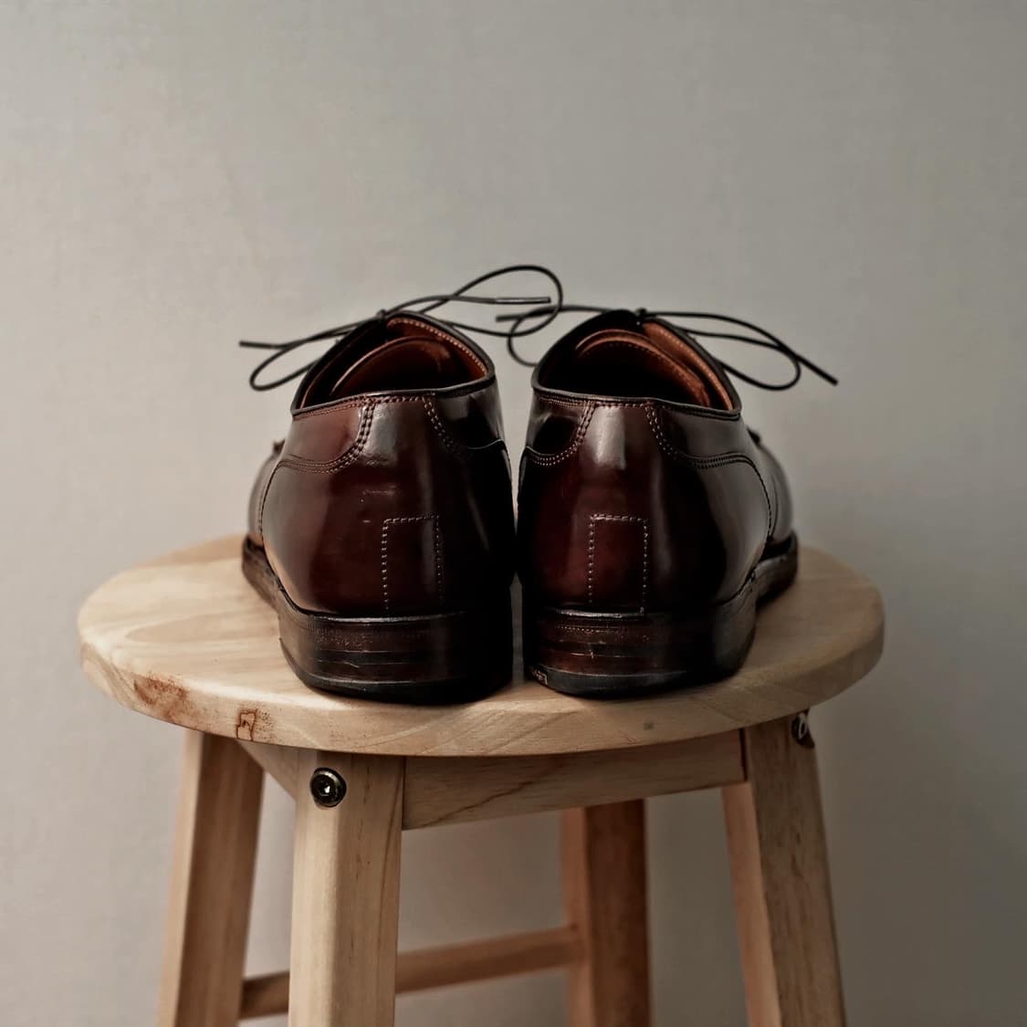 알든 2160 10D 코도반 스트레이트팁 더비 버건디 상품이미지5