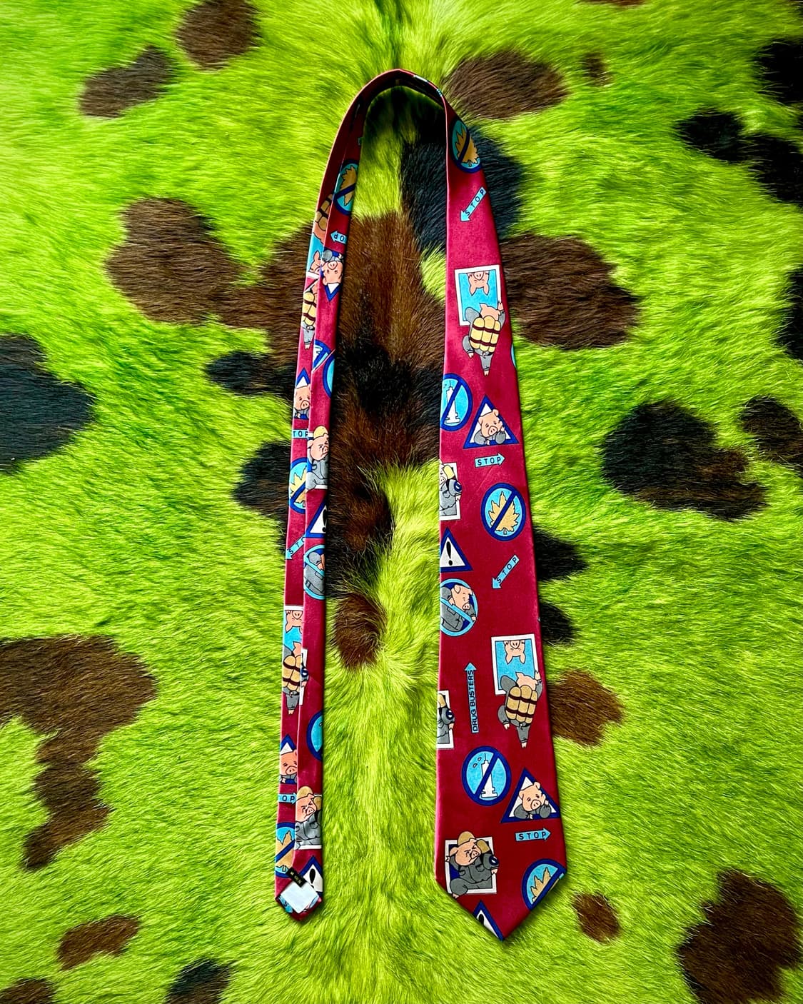 JPN Vintage Comic Art Pattern Silk Tie 상품이미지3