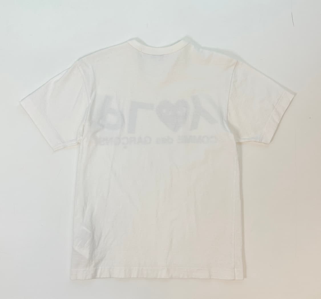 꼼데가르송 플레이 로고 화이트 반팔  상품이미지3