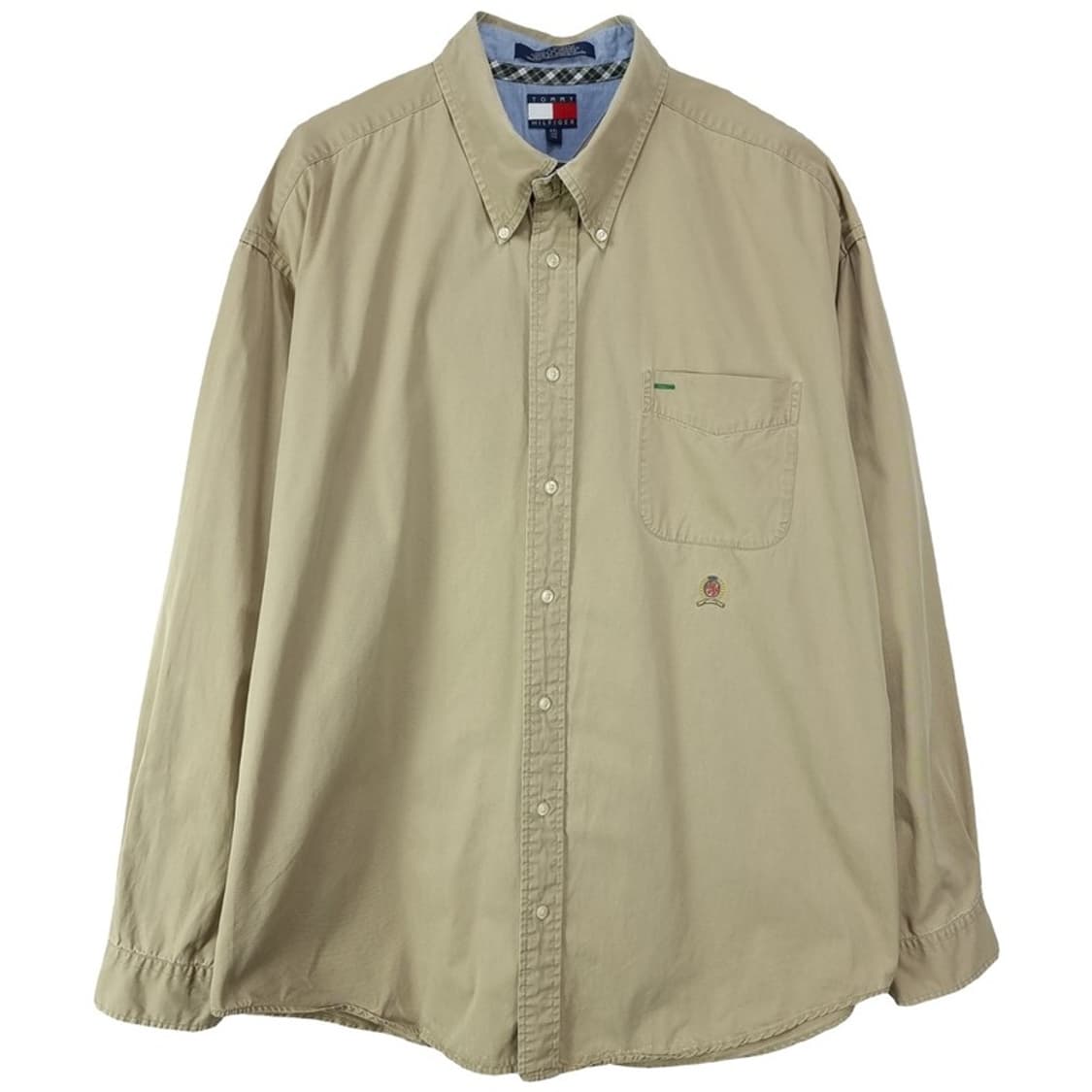 [타미힐피거] 빅로고 패치 빈티지 셔츠 베이지 M18248 상품이미지2