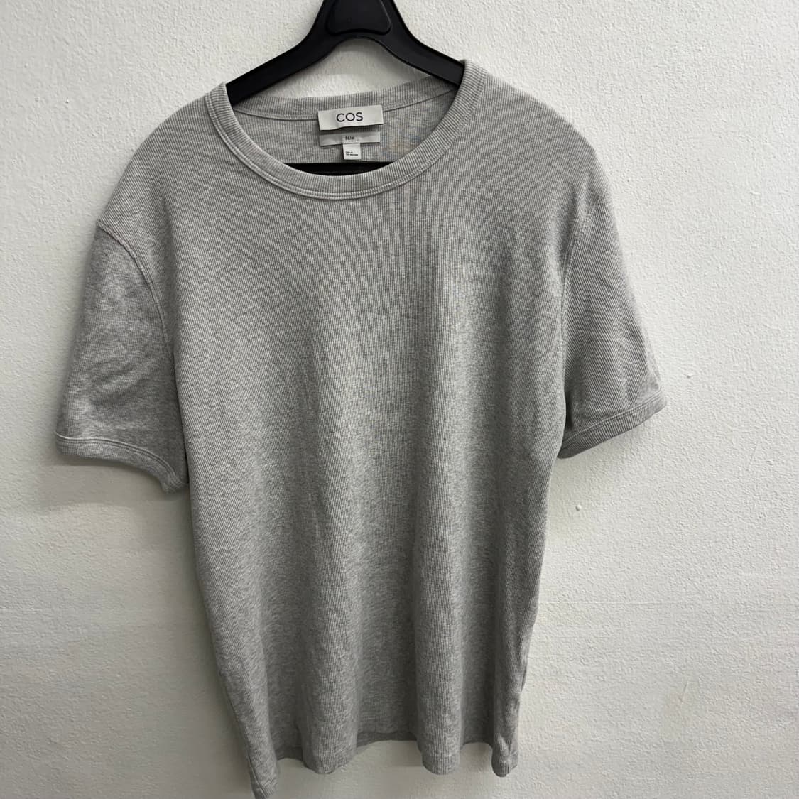 코스(COS) 슬림 리브드 반팔티 (XL) 상품이미지1