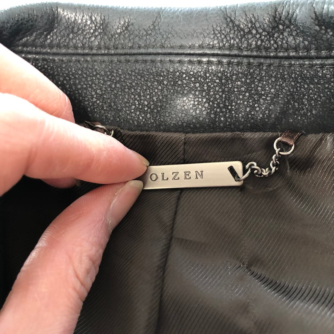 올젠 싱글 레더 블레이저 자켓  상품이미지6