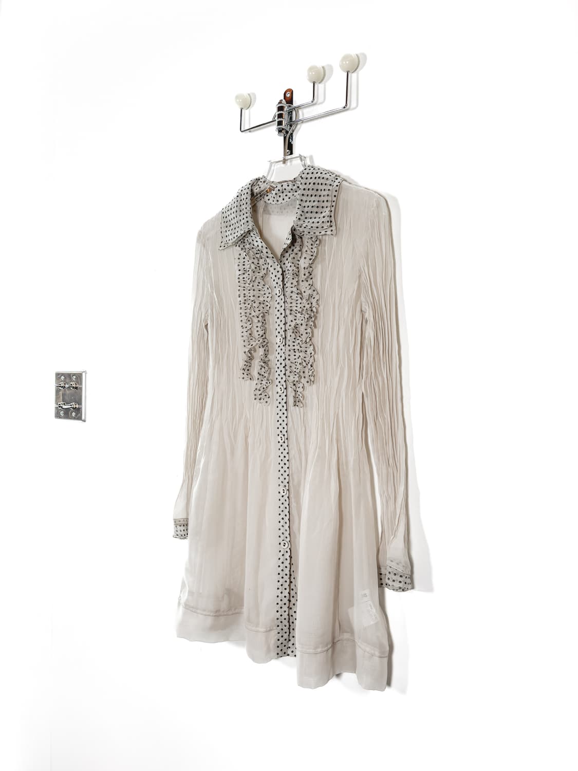 히로코 코시노 러플 도트 레이스 원피스 상품이미지5