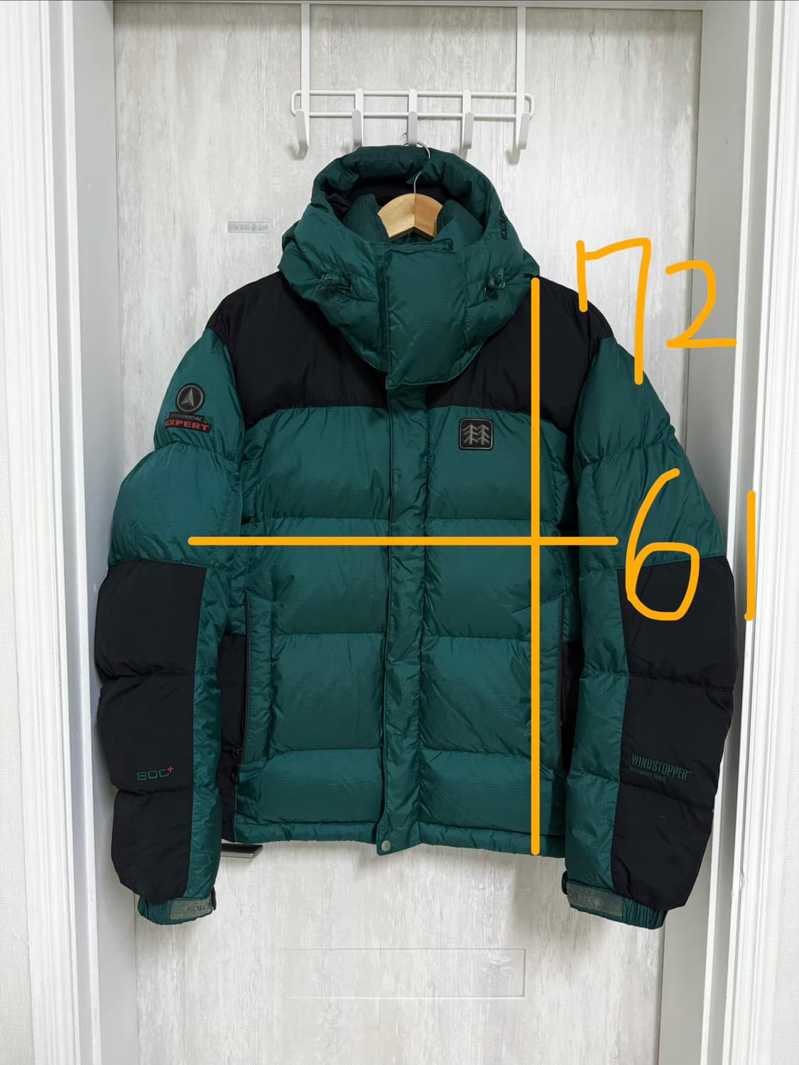 남성 100 / 코오롱 스포츠 800 윈드스토퍼 패딩 상품이미지2